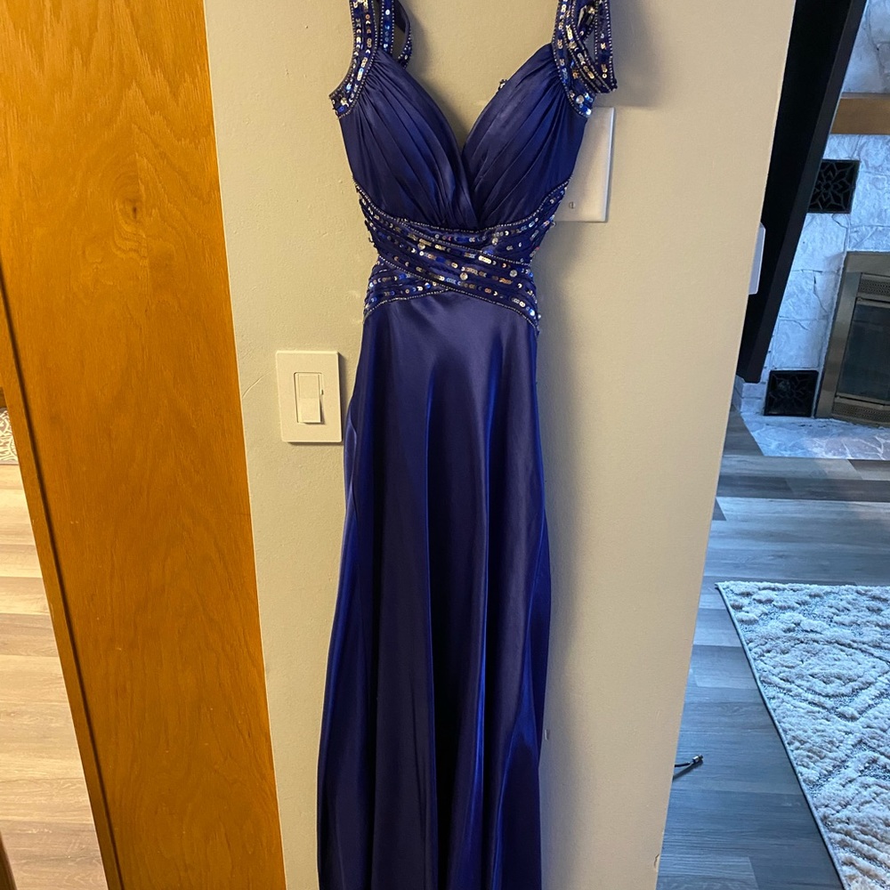 Hailey Logan Blue Prom Dress